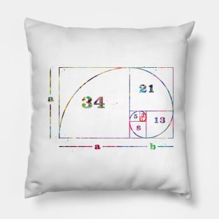 Fibonacci spiral Pillow