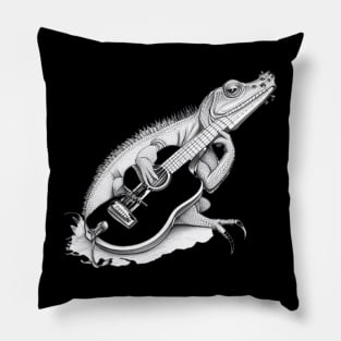 Chameleon plays music Pillow