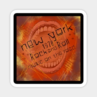 new york seventies vintage music poster Magnet