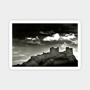 Dark clouds over Bamburgh Castle - Northumberland, UK Magnet