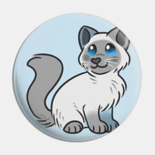 Cute Fluffy Himalayan Cat Pin