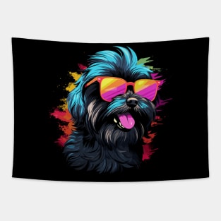 Retro Wave Havanese Dog Shirt Tapestry