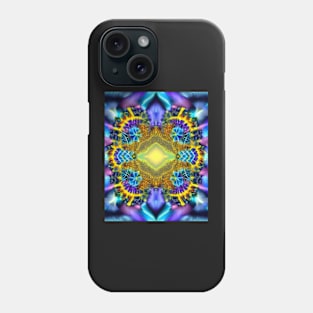 blue fractal Phone Case