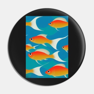 Fish pattern, a perfect gift for Anglers, Fisherman or any Nature Lover #8 Pin