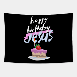 Christmas Happy Birthday Jesus Tapestry