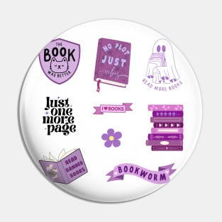 Purple Bookish Pack Pin