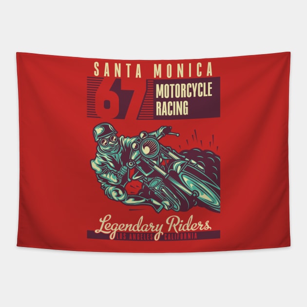 Santa Monica Racing Tapestry by Verboten