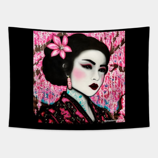 Forbidden Geisha Tapestry by Mastercreation