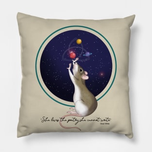 Cute Rat and planets Pillow