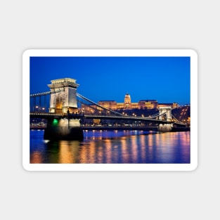 Danube & the chain bridge - Budapest Magnet