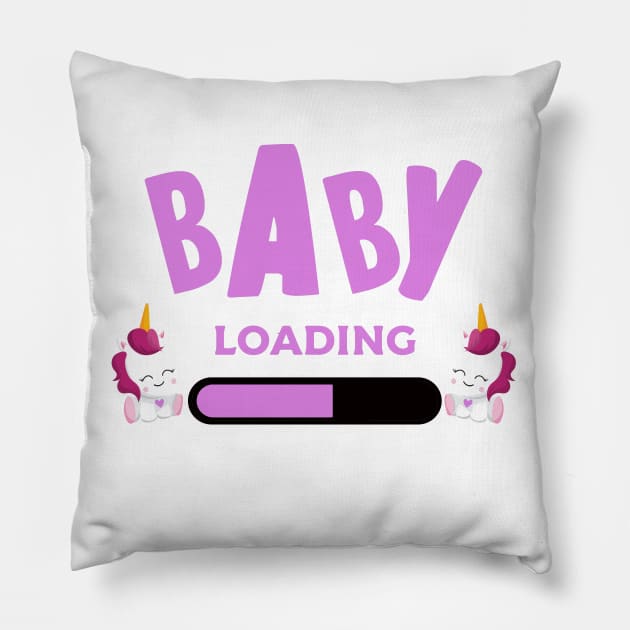 Baby Girl Loading Pillow by My Tribe Apparel