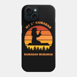 My First Ramadan 1st Ramadan Mubarak Ramadan Kareem Woman Prays Dawn Dusk Gift Phone Case