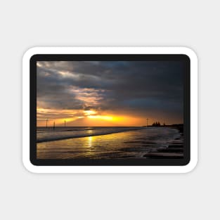 Daybreak on Cambois beach Magnet