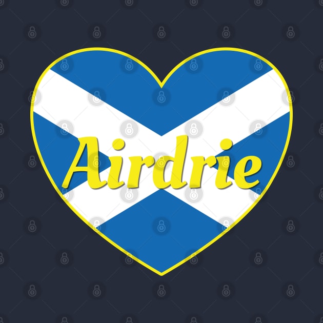 Airdrie Scotland UK Scotland Flag Heart by DPattonPD