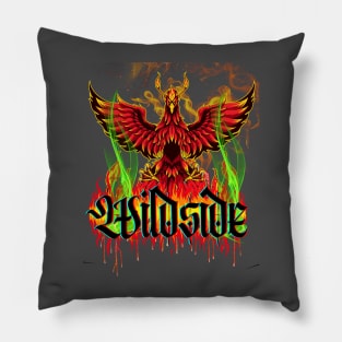 Phoenix rising over flames Pillow