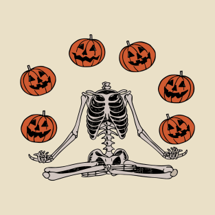 Pumpkin Skeleton Halloween T-Shirt