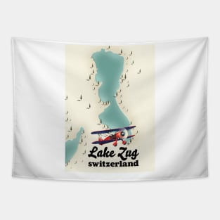 Lake Zug switzerland map Tapestry