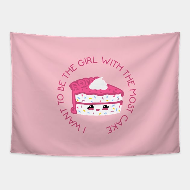 Kawaii Cake Tapestry by BonesAndStitches