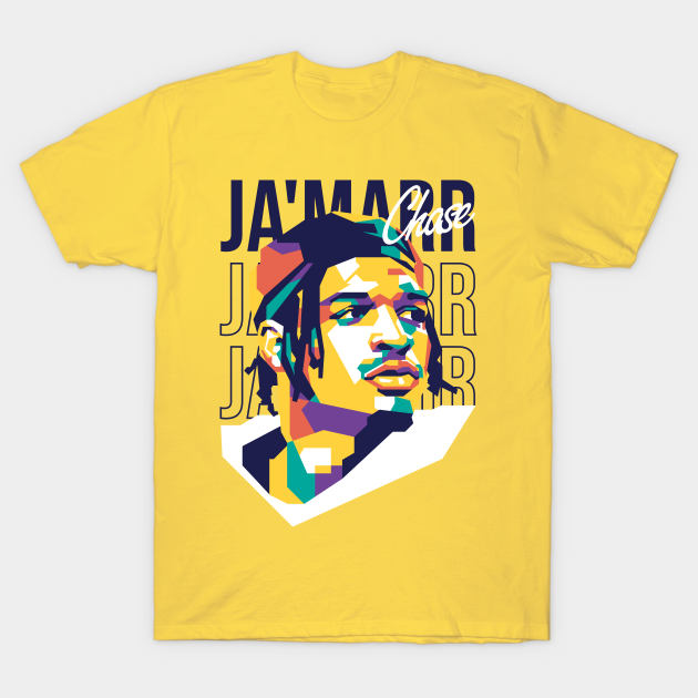 Ja'marr Chase on WPAP art 2 - Jamarr Chase - T-Shirt