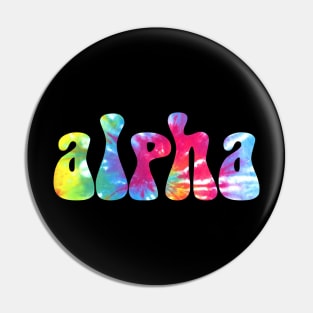 Tie Dye Alpha Pin