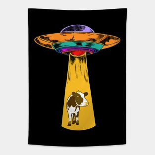 UFO Abducting a Cow Tapestry