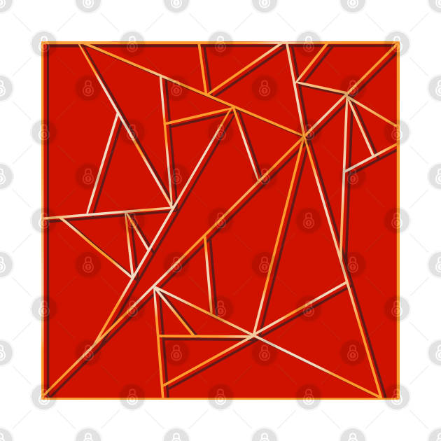 Red Mosaic Design by Anacraftsandarts