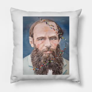 FYODOR DOSTOYEVSKY - oil portrait Pillow