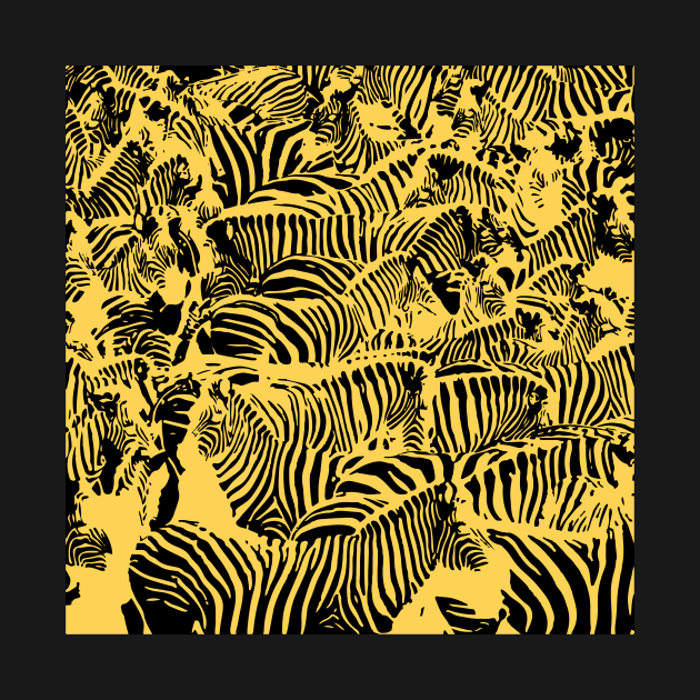 Gold Zebras Pattern by Indie Pop