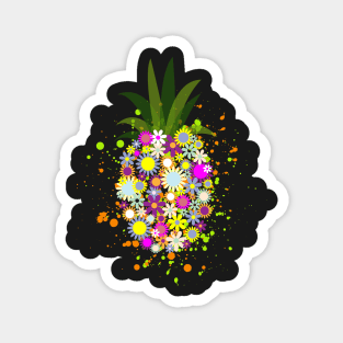 Positive Pineapple (Flower Power Vibes) Magnet