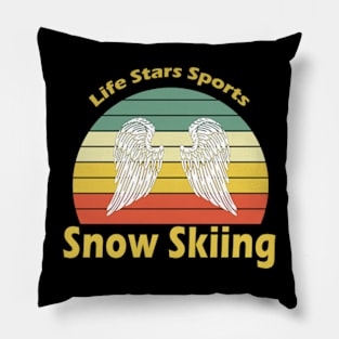 Snow Skiing Pillow