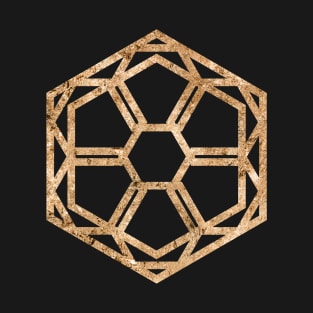 Gold Geometric Glyph Mandala Sigil Rune Sign Seal  -  435 T-Shirt