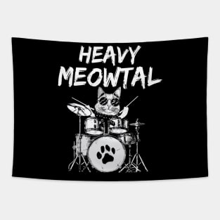 Heavy Meowtal Cat Metal Music Funny Pet Tapestry