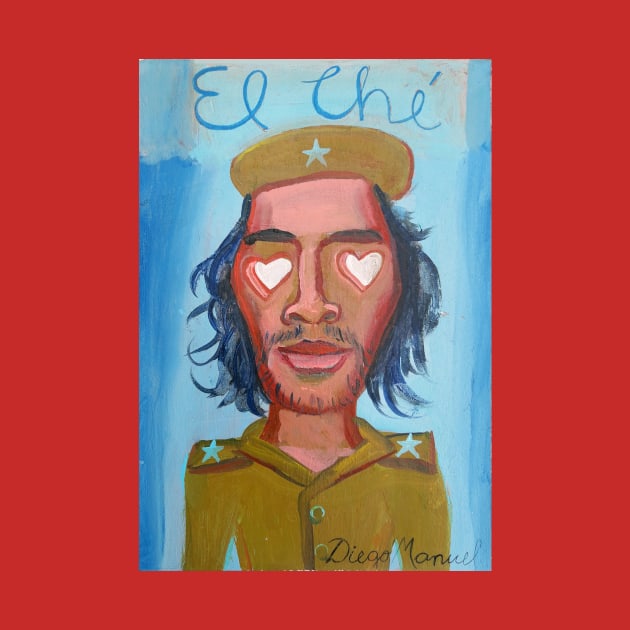 El Che with hearts 2 by diegomanuel