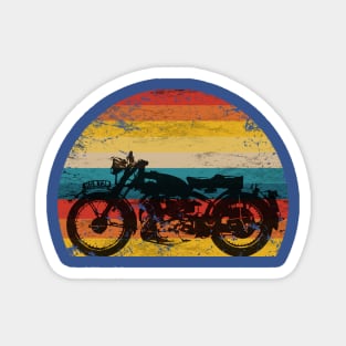 Vintage Sunset Motorcycle Magnet