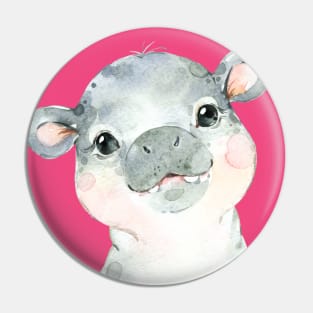 Adorable Baby Hippo! Pin