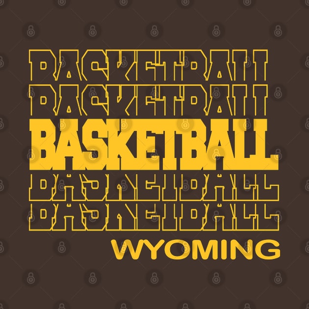 Basketball Wyoming in Modern Stacked Lettering by tropicalteesshop