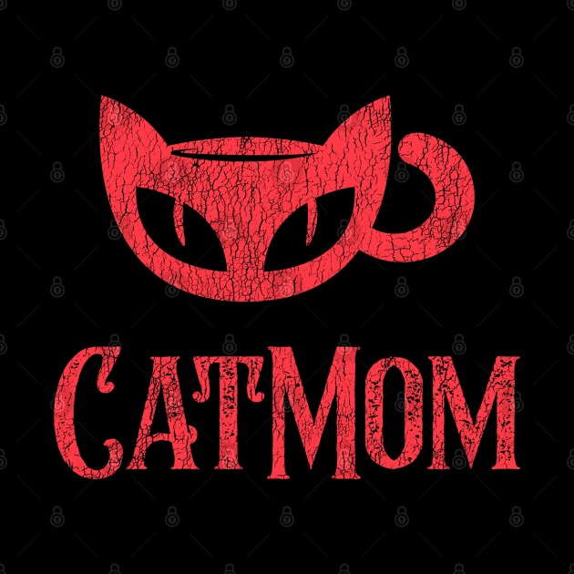 Cat Mom Vintage Distressed Look by Funkrafstik