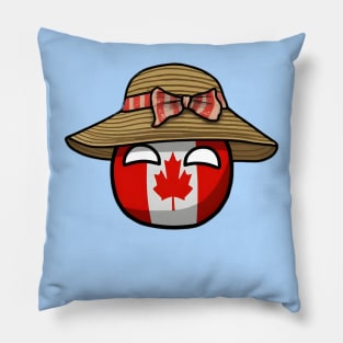 Canada Sunhat Summer Countryball Pillow