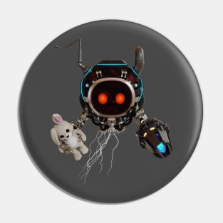 Evil Lightning Robot Pin