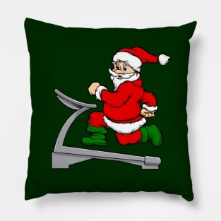 funny treadmill santa claus funny christmas Pillow