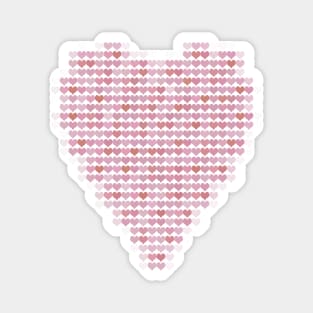 Pink Heart Filled with Hearts for Valentines Day Magnet
