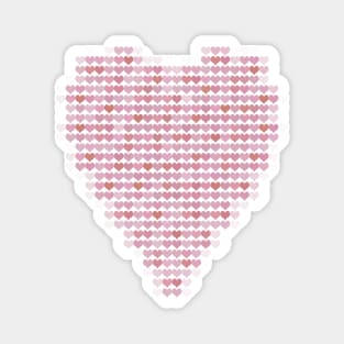 Daisy Pink Heart Filled with Hearts for Valentines Day Magnet