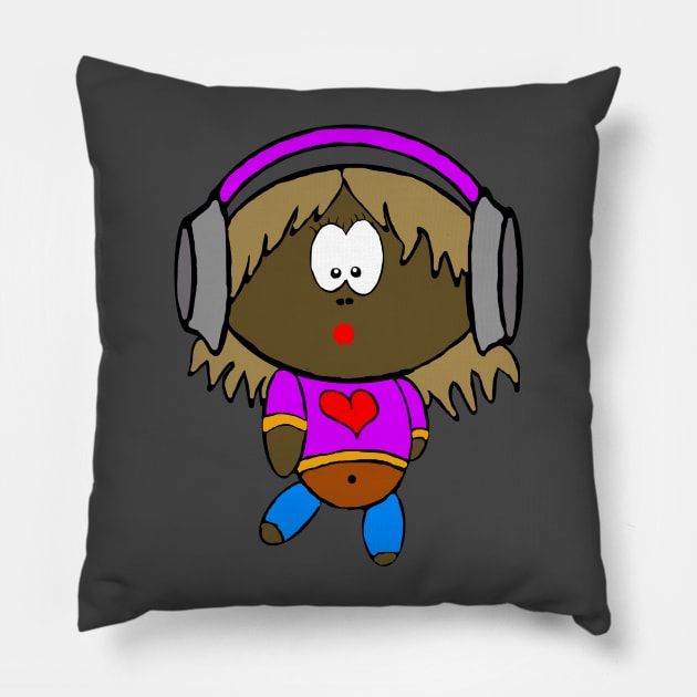 Comic Girl Pillow by Jakavonis