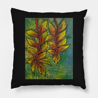 Lobster Claw Heliconia Pillow