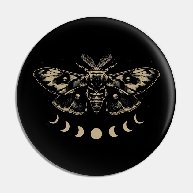 Death Head Moth Pin by Of Smoke & Soil