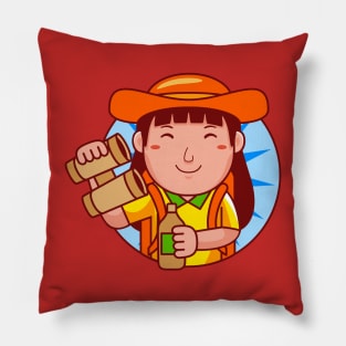 Traveller Woman Pillow