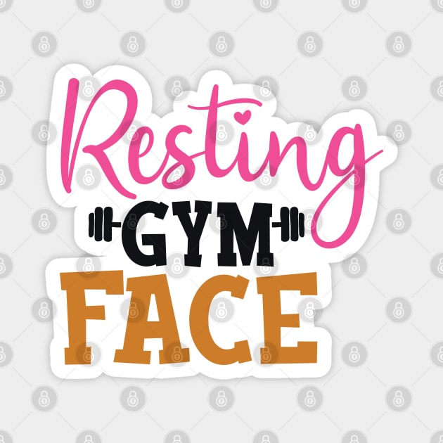 Resting gym face Magnet by BKDesigns