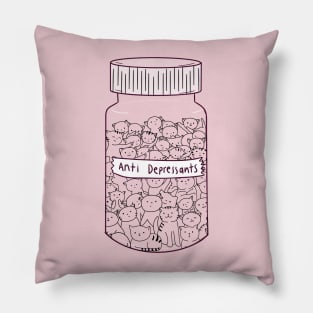 Anti Depressants Cats Pillow