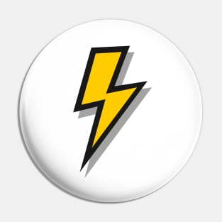 Yellow and Grey Lightning Bolts Pin