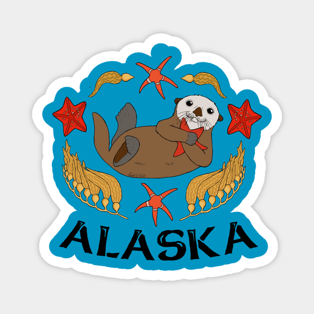 Sea Otter Alaska Magnet by HonuHoney